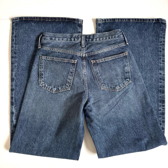 AGOLDE Clara Baggy Low Rise Wide Leg Organic Jeans Size 24 - Picture 5 of 10